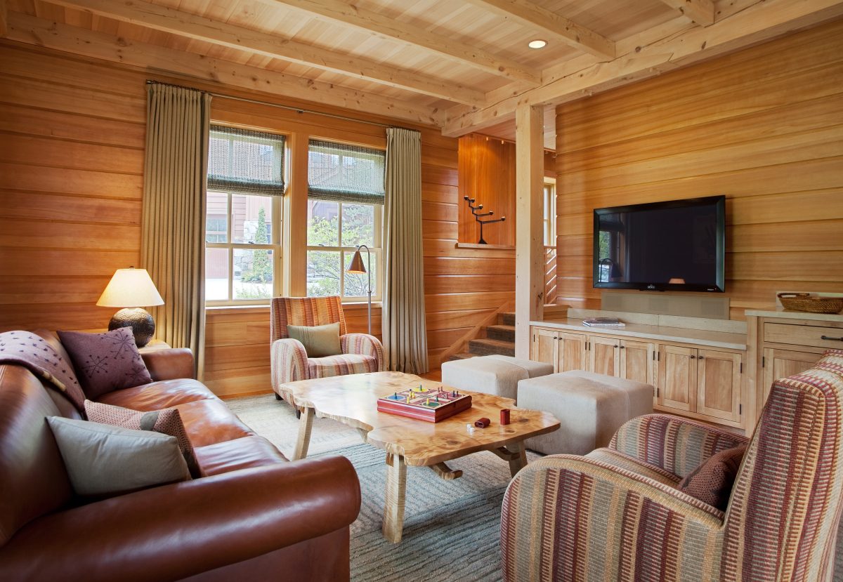 Vermont Ski Lodge Living Room